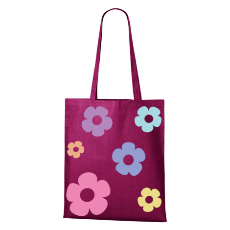 Plátená taška s kvetinami - originálna a praktická plátená taška BezvaTriko