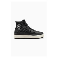 Kožené sneakers boty Converse Chuck Taylor All Star Equip Waterproof černá barva, A08555C