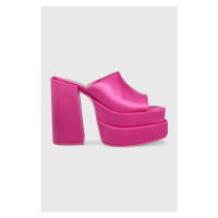 Pantofle Steve Madden Cagey dámské, růžová barva, na podpatku, SM11002312