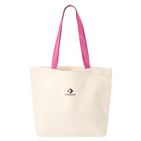 CONVERSE Nákupní taška režná / fuchsiová / černá