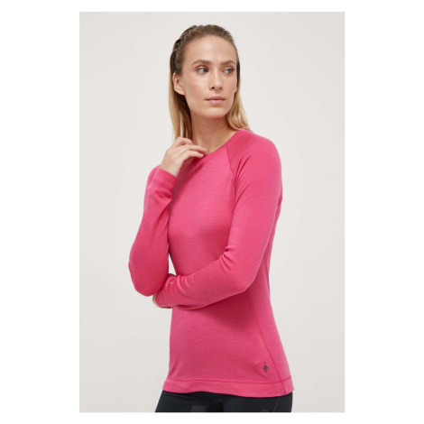 Funkční triko s dlouhým rukávem Smartwool Classic Thermal Merino růžová barva