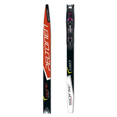 Peltonen SONIC STEP + RO BASIC JR + SKI HOLDER Dětské šupinové lyže s vázáním, černá, velikost