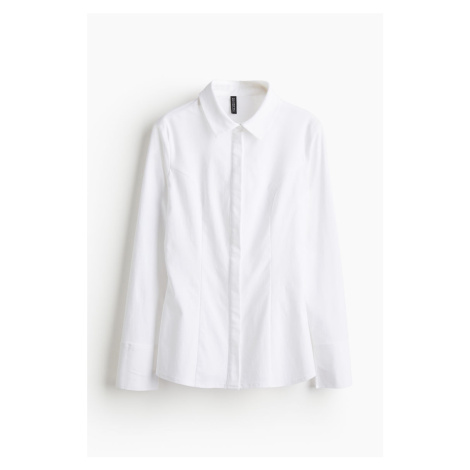 H & M - Přiléhavá košile - bílá H&M