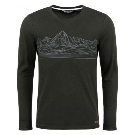 Pánské tričko Chillaz Kaprun Mountain Skyline Black Melange