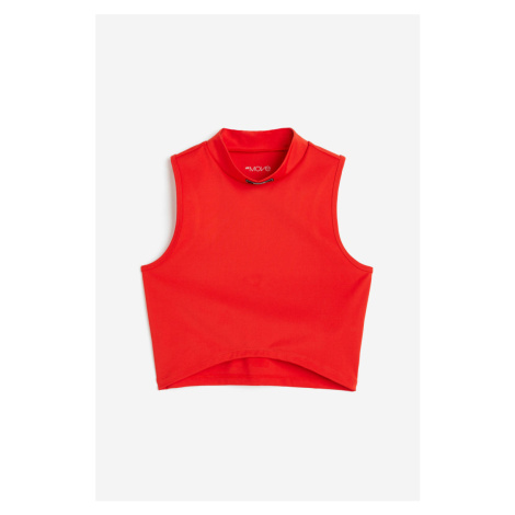 H & M - Sportovní croptop z materiálu DryMove™ - červená H&M