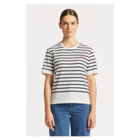 TRIČKO GANT LOGO STRIPED SS T-SHIRT modrá