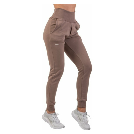 Nebbia High-Waist Loose Fit Sweatpants "Feeling Good" Brown Fitness kalhoty