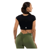 BOOTY Basic black crop-top - L