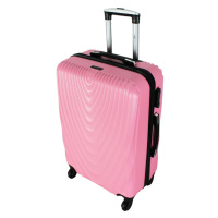 Rogal Světle růžový skořepinový cestovní kufr 