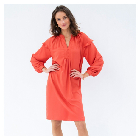 Jednobarevné rovné šaty z recyklovaného polyesteru (1) Blancheporte