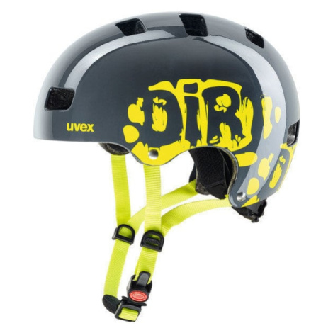 UVEX Kid 3 Dirtbike Grey/Lime Dětská cyklistická helma