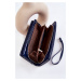 Dámská velká kožená peněženka s zipem modrý Shiness