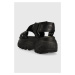 Sandály Buffalo Classic Snd dámské, černá barva, na platformě, 1533300