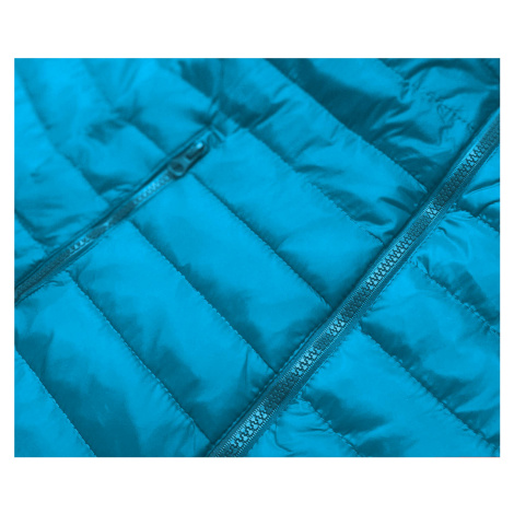 Světle modrá lehká dámská prošívaná bunda (20311-243) J.STYLE