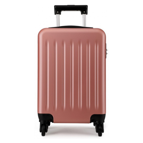 Konofactory Zlato-růžový odolný plastový kufr s TSA zámkem "Defender" - M (35l), L (65l), XL (10
