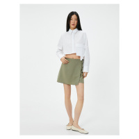 Koton Mini Short Skirt Tie Detail Modal Blended