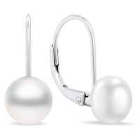 Brilio Silver Stříbrné perlové náušnice EA412W_EA413W 1 cm