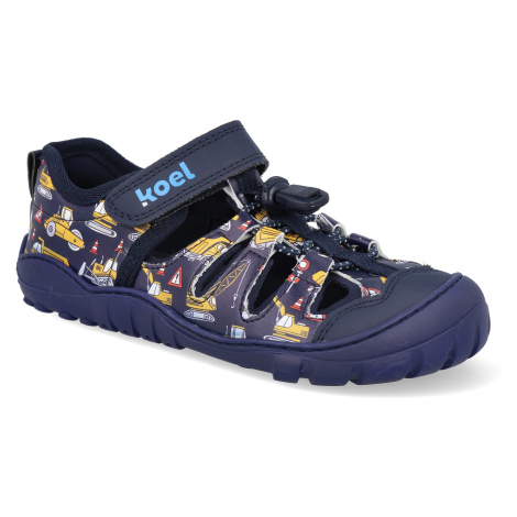 Barefoot dětské sandály Koel - Madison Tractor Blue modré Koel4kids