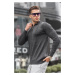 Madmext Anthracite Zip Detailed Knitwear Sweater 5606