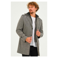 PLT8401 DEWBERRY MEN'S COAT-DIAGONAL GREY