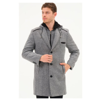 PLT8371 DEWBRRY MEN'S COAT-DIAGONAL BLACK- GREY