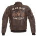 W-TEC Black Heart Bomber Pánská kožená bunda vintage hnědá