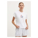 Bavlněné tričko Abercrombie & Fitch bílá barva