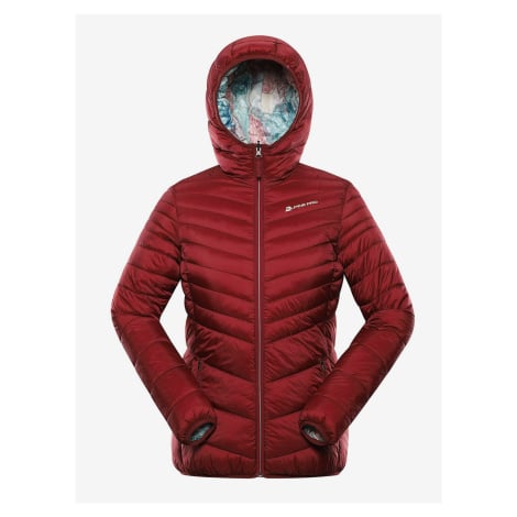 Červená dámská oboustranná zimní bunda ALPINE PRO EROMA