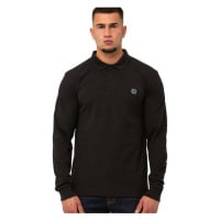 Marshall Artist Siren Long Sleeve Polo Shirt Black Černá