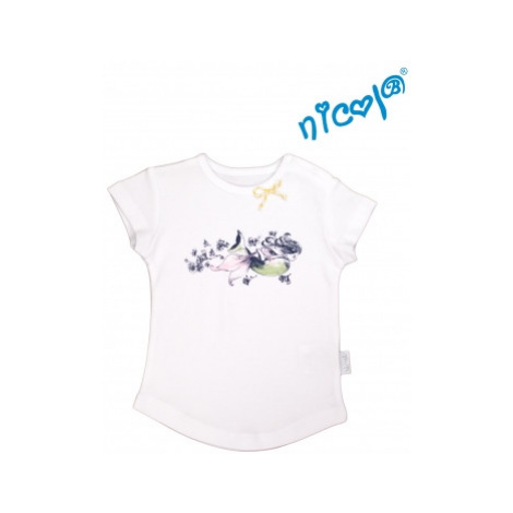 Kojenecké bavlněné tričko Nicol, Mořská víla - krátký rukáv, bílé, vel. 56, vel.
