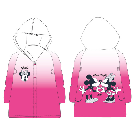 Minnie Mouse - licence Dívčí pláštěnka - Minnie Mouse 5228B533, bílá / růžová Barva: Růžová