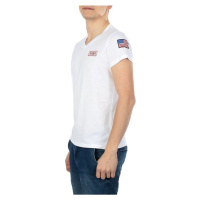 Nasa BASIC FLAG V NECK Bílá