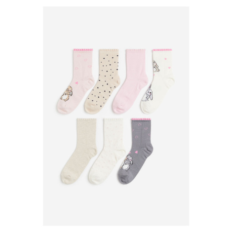 H & M - Ponožky 7 párů - bílá H&M