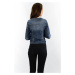 Tmavě modrá krátká dámská džínová bunda (C062)