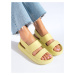 Trendy sandály dámské zelené bez podpatku