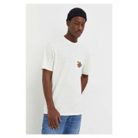 Tričko Rip Curl béžová barva, s aplikací