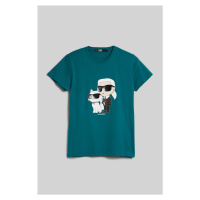 Tričko karl lagerfeld ikonik 2.0 t-shirt zelená