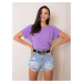 Fialové dámské tričko s výstřihem na zádech -purple Fialová