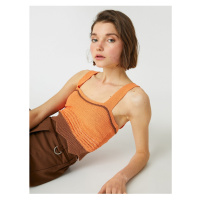 Koton Crop Knit Undershirt U Neck