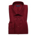 Pánská košile Slim Fit tmavě červená s hladkým vzorem 12168