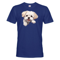 Pánské tričko s potiskem Maltézsky psík - vtipné tričko