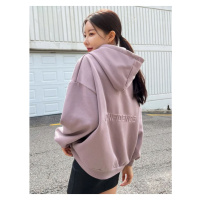 Know Women's Lilac Purple Confidence Printed Hoodie with Sweatshirt.