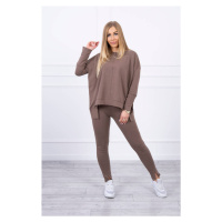 Set s oversize halenkou mocca