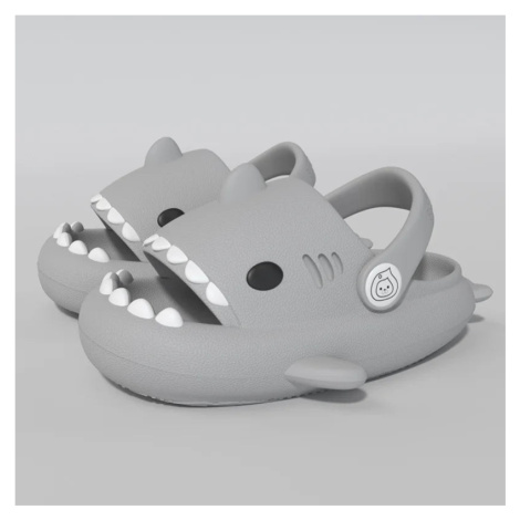 Letní dětské pantofle ve tvaru žraloka s měkkou podrážkou