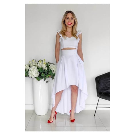 Bílá asymetrická sukně