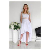 Bílá asymetrická sukně