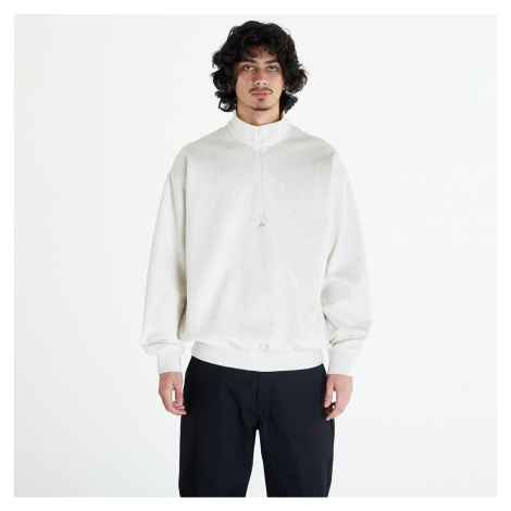 adidas Adi Basketball 1/2 Zip Sweatshirt UNISEX Cream White Melange