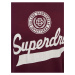 Vínové pánské tričko s potiskem Superdry