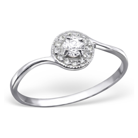 Zásnubní prsten stříbro luxury princess II Kesi