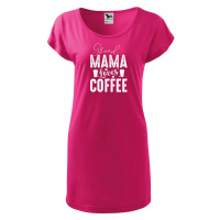 DOBRÝ TRIKO Dámské šaty s potiskem Grand mama loves COFFEE